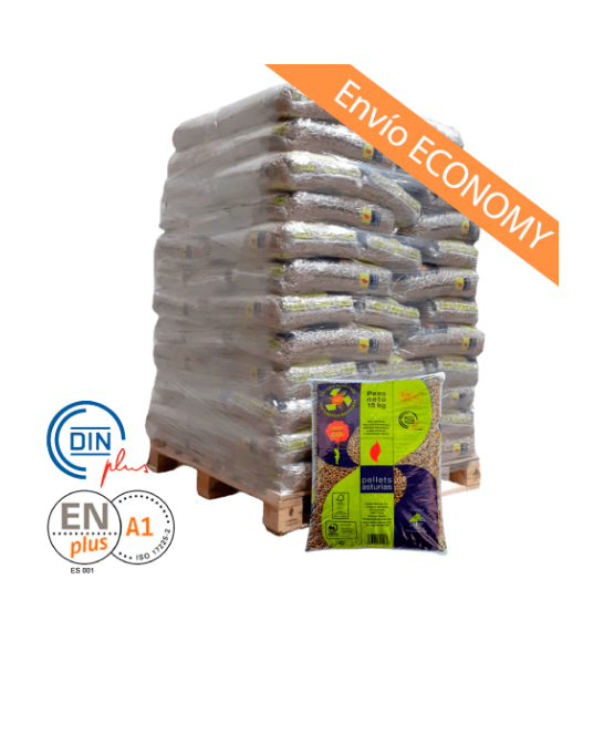 Pellet Asturias Palet 72 sacos 15 KG
