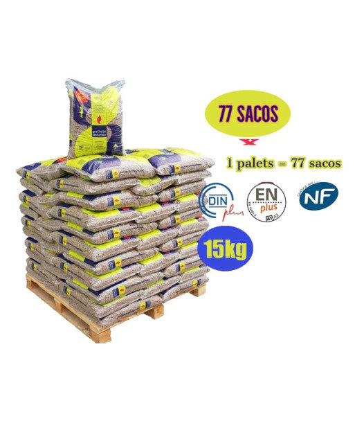 Pellets asturias – 1 Palets de 77 Sacos de 15kg