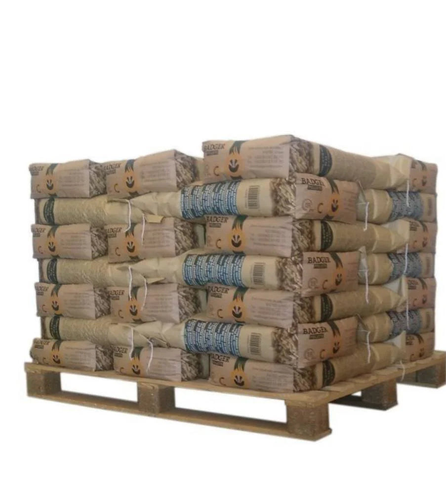 PELLETS BADGER – 1/2 PALETA DE 35 SACOS DE 15 KG